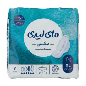پد بهداشتی مکسی خیلی بزرگ نیمه ضخیم پنبه ای مای لیدی7 عددی