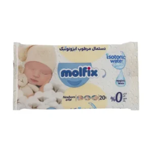 دستمال مرطوب ایزوتونیک مولفیکس بیست برگ