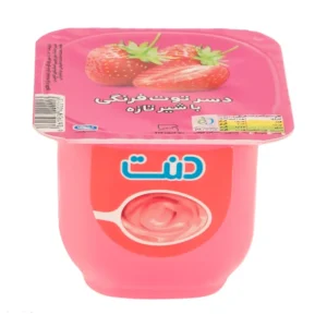 پودینگ توت فرنگی دنت 100 گرمی